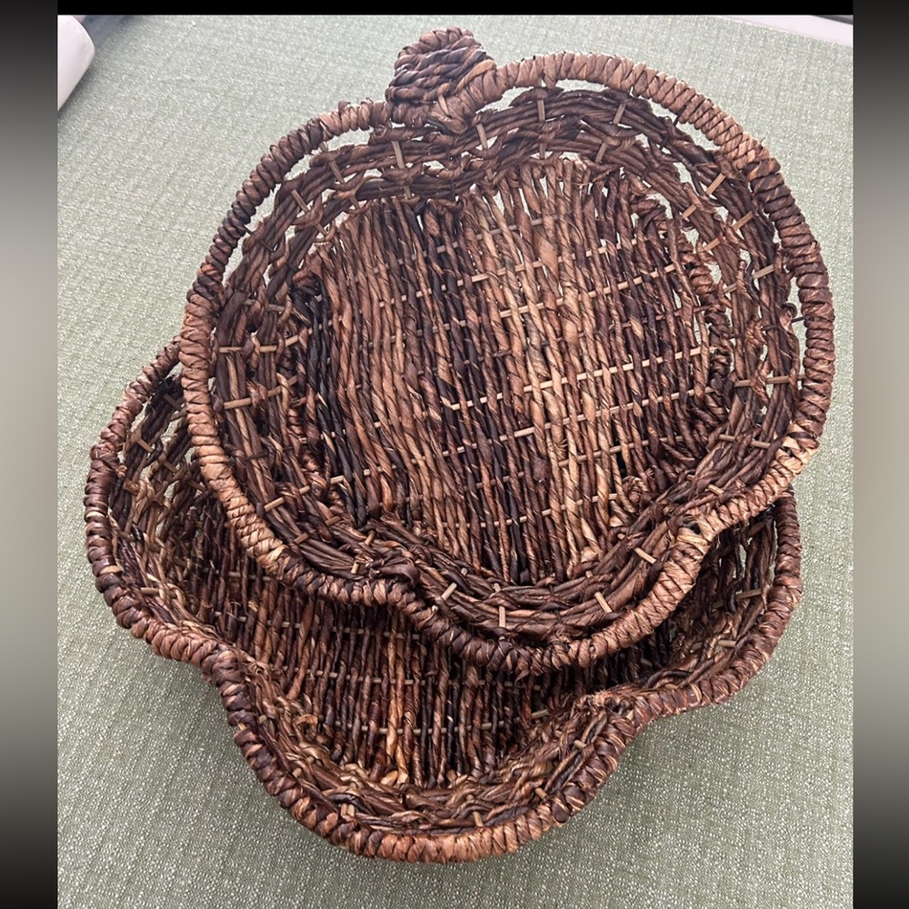Handcrafted Brown Wicker Baskets